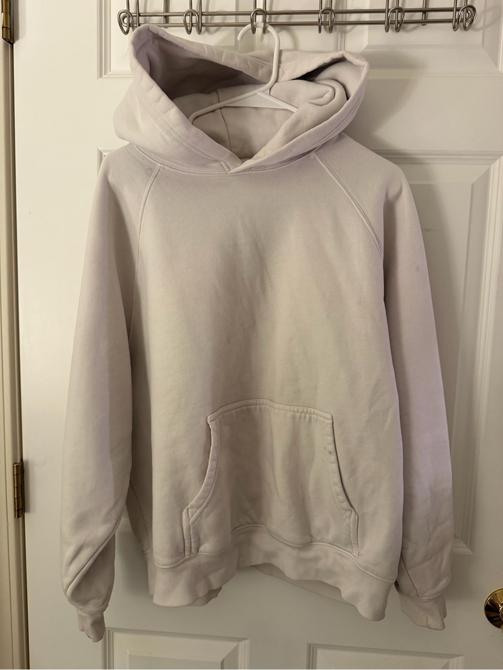 Woman Lightweight Pullover Hoodie - off white